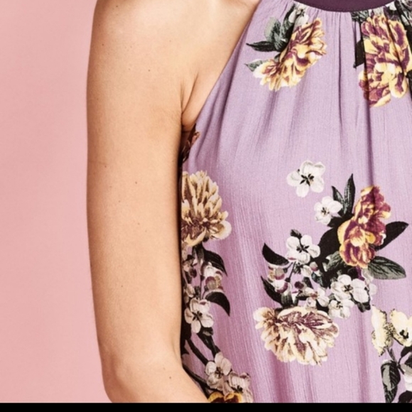 Lavender Floral Halter Dress - Picture 8 of 8
